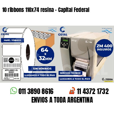 10 ribbons 110x74 resina - Capital Federal