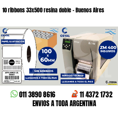 10 ribbons 33x500 resina doble - Buenos Aires