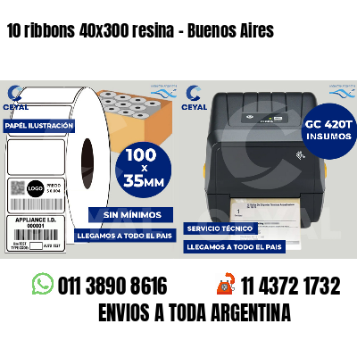10 ribbons 40x300 resina - Buenos Aires
