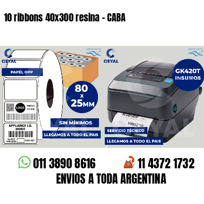 10 ribbons 40x300 resina - CABA
