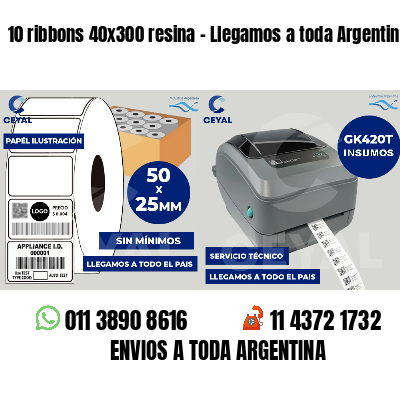 10 ribbons 40x300 resina - Llegamos a toda Argentina