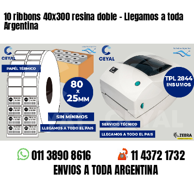 10 ribbons 40x300 resina doble - Llegamos a toda Argentina
