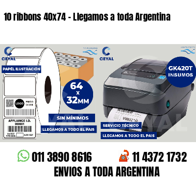 10 ribbons 40x74 - Llegamos a toda Argentina