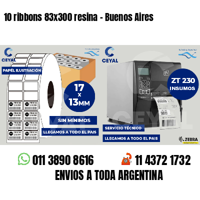 10 ribbons 83x300 resina - Buenos Aires