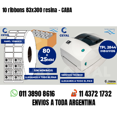 10 ribbons 83x300 resina - CABA