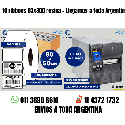 10 ribbons 83x300 resina - Llegamos a toda Argentina