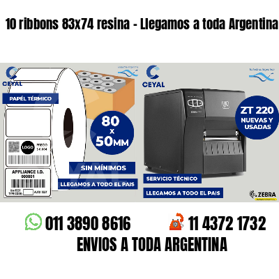 10 ribbons 83x74 resina - Llegamos a toda Argentina