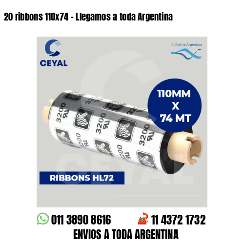 20 ribbons 110×74 – Llegamos a toda Argentina