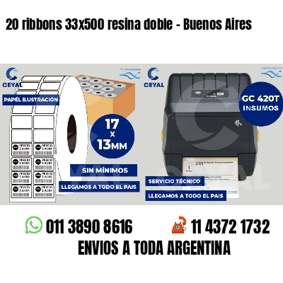 20 ribbons 33x500 resina doble - Buenos Aires