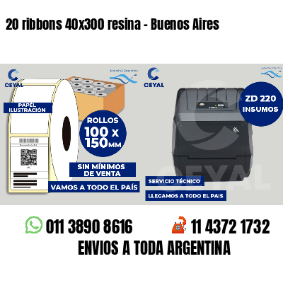 20 ribbons 40x300 resina - Buenos Aires