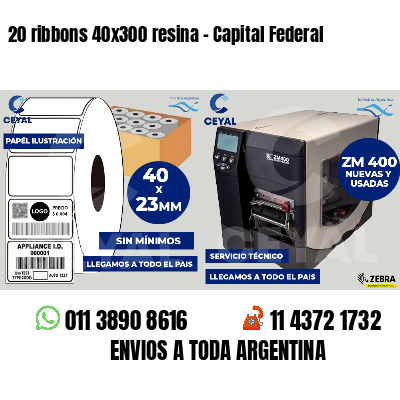 20 ribbons 40x300 resina - Capital Federal