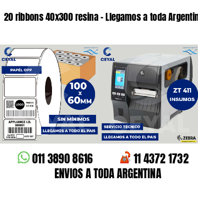 20 ribbons 40x300 resina - Llegamos a toda Argentina