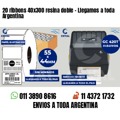 20 ribbons 40x300 resina doble - Llegamos a toda Argentina