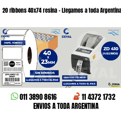 20 ribbons 40x74 resina - Llegamos a toda Argentina