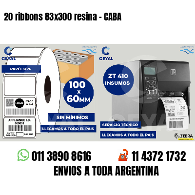 20 ribbons 83x300 resina - CABA