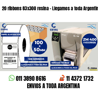 20 ribbons 83x300 resina - Llegamos a toda Argentina