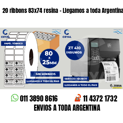 20 ribbons 83x74 resina - Llegamos a toda Argentina