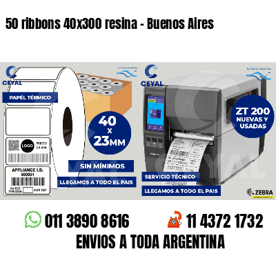 50 ribbons 40x300 resina - Buenos Aires