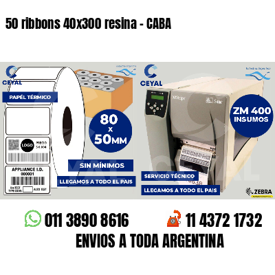 50 ribbons 40x300 resina - CABA