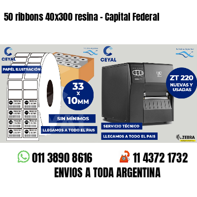 50 ribbons 40x300 resina - Capital Federal