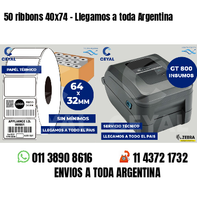 50 ribbons 40x74 - Llegamos a toda Argentina