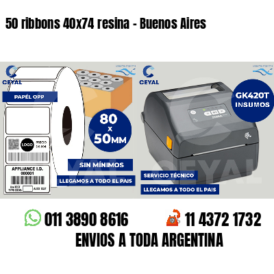50 ribbons 40x74 resina - Buenos Aires