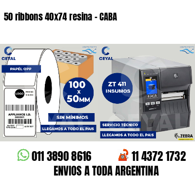 50 ribbons 40x74 resina - CABA