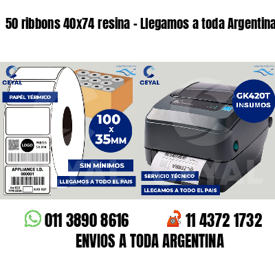 50 ribbons 40x74 resina - Llegamos a toda Argentina