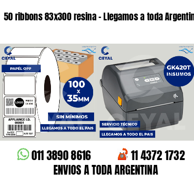 50 ribbons 83x300 resina - Llegamos a toda Argentina