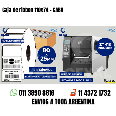 Caja de ribbon 110x74 - CABA