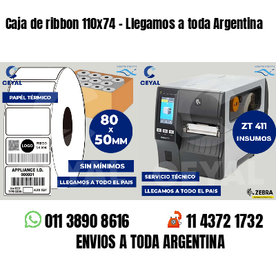 Caja de ribbon 110x74 - Llegamos a toda Argentina