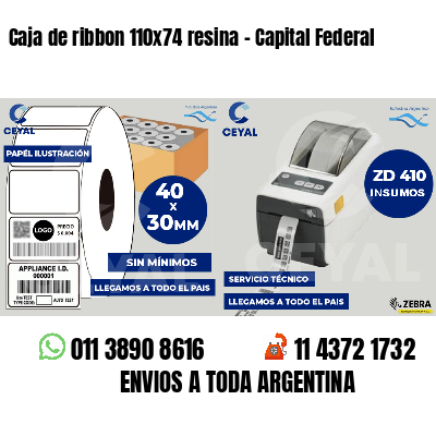 Caja de ribbon 110x74 resina - Capital Federal