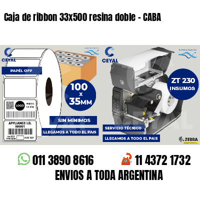 Caja de ribbon 33x500 resina doble - CABA