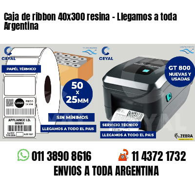 Caja de ribbon 40x300 resina - Llegamos a toda Argentina