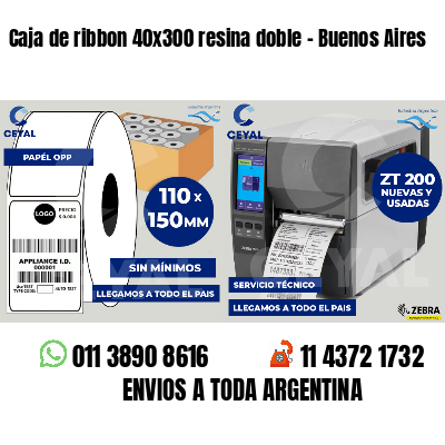 Caja de ribbon 40x300 resina doble - Buenos Aires