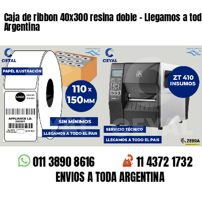 Caja de ribbon 40x300 resina doble - Llegamos a toda Argentina