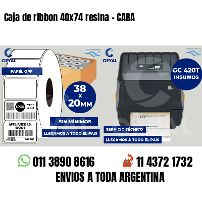 Caja de ribbon 40x74 resina - CABA