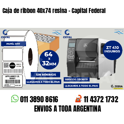 Caja de ribbon 40x74 resina - Capital Federal