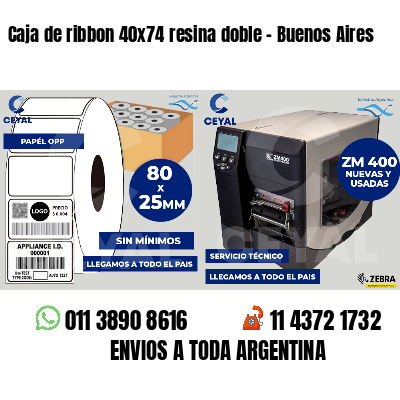 Caja de ribbon 40x74 resina doble - Buenos Aires