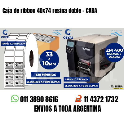 Caja de ribbon 40x74 resina doble - CABA