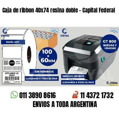 Caja de ribbon 40x74 resina doble - Capital Federal