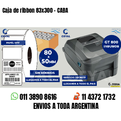 Caja de ribbon 83x300 - CABA