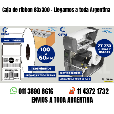 Caja de ribbon 83x300 - Llegamos a toda Argentina