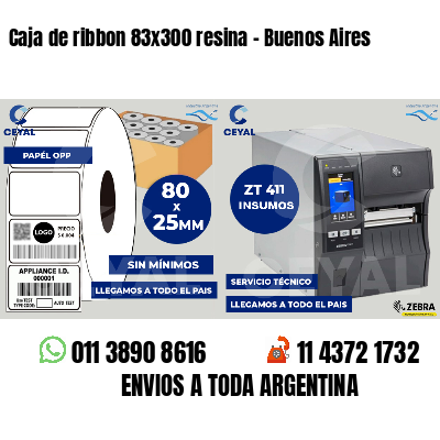 Caja de ribbon 83x300 resina - Buenos Aires