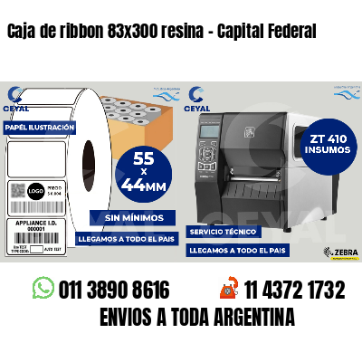 Caja de ribbon 83x300 resina - Capital Federal