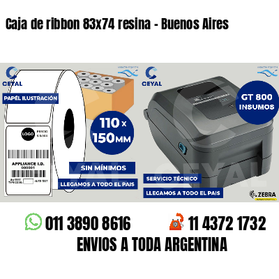 Caja de ribbon 83x74 resina - Buenos Aires
