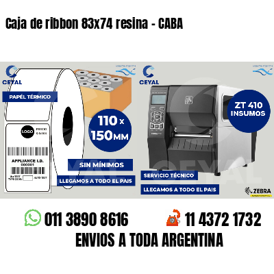 Caja de ribbon 83x74 resina - CABA