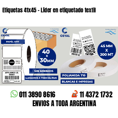 Etiquetas 41x45 - Líder en etiquetado textil