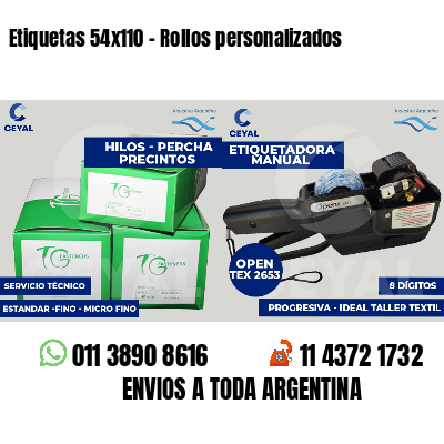 Etiquetas 54x110 - Rollos personalizados