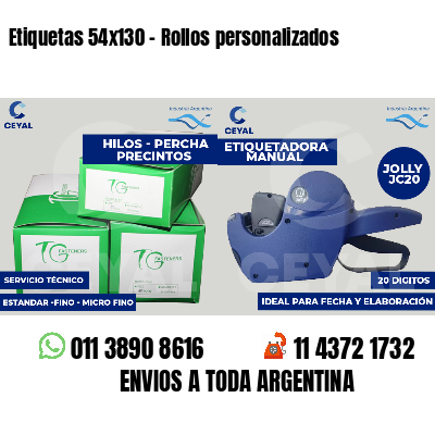 Etiquetas 54x130 - Rollos personalizados